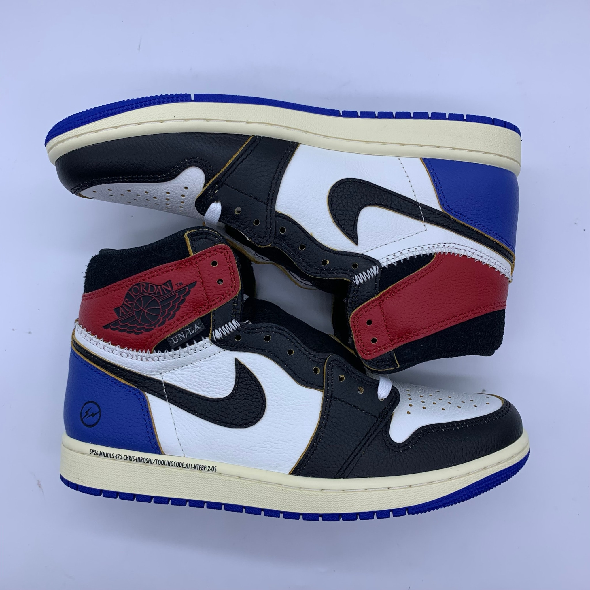 fragment design × UNION × Nike Air Jordan 1 High OG "Black/Varsity Red"