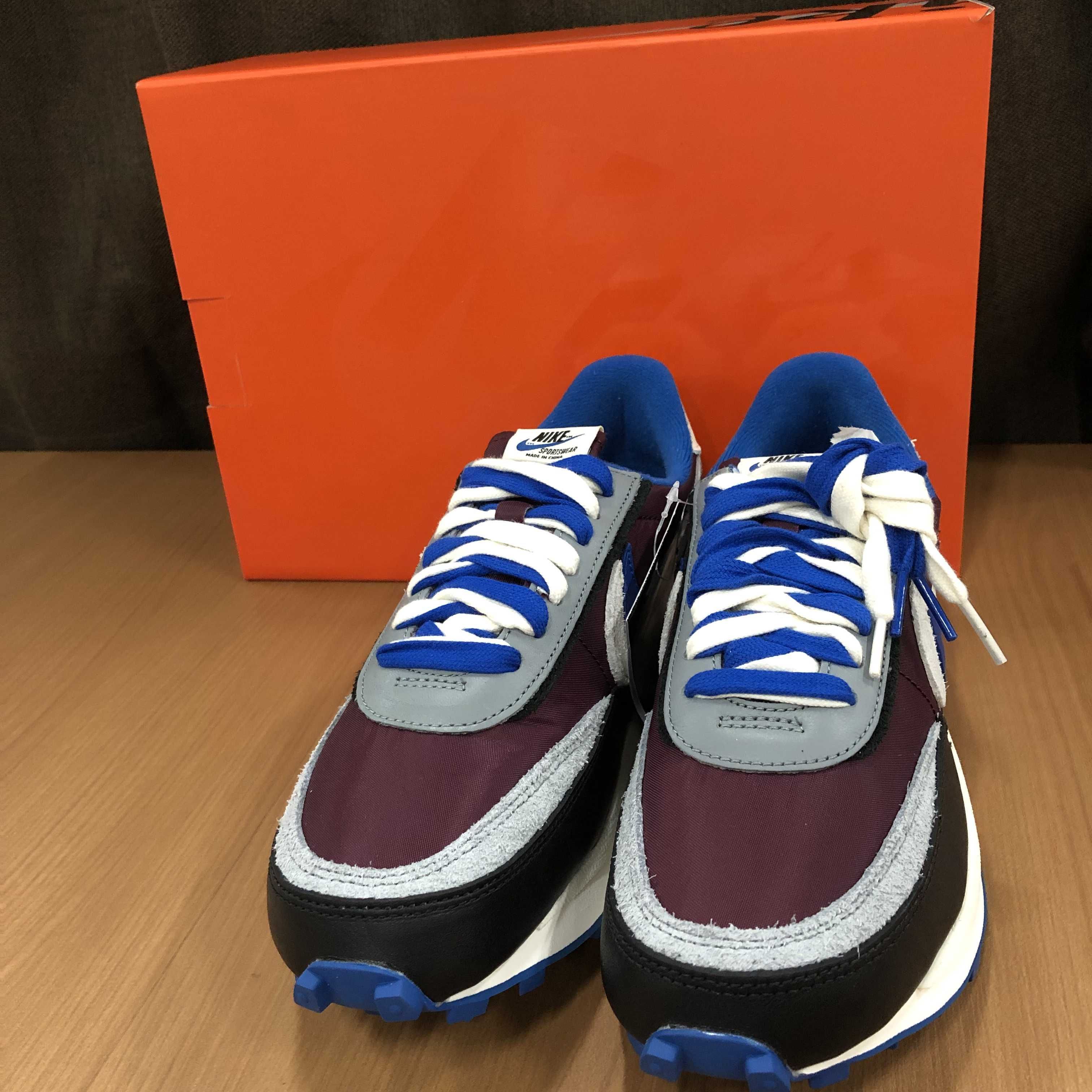 UNDERCOVER × sacai × Nike LD Waffle "Night Maroon/Pale Ivory-Ground Grey-Team Royal"