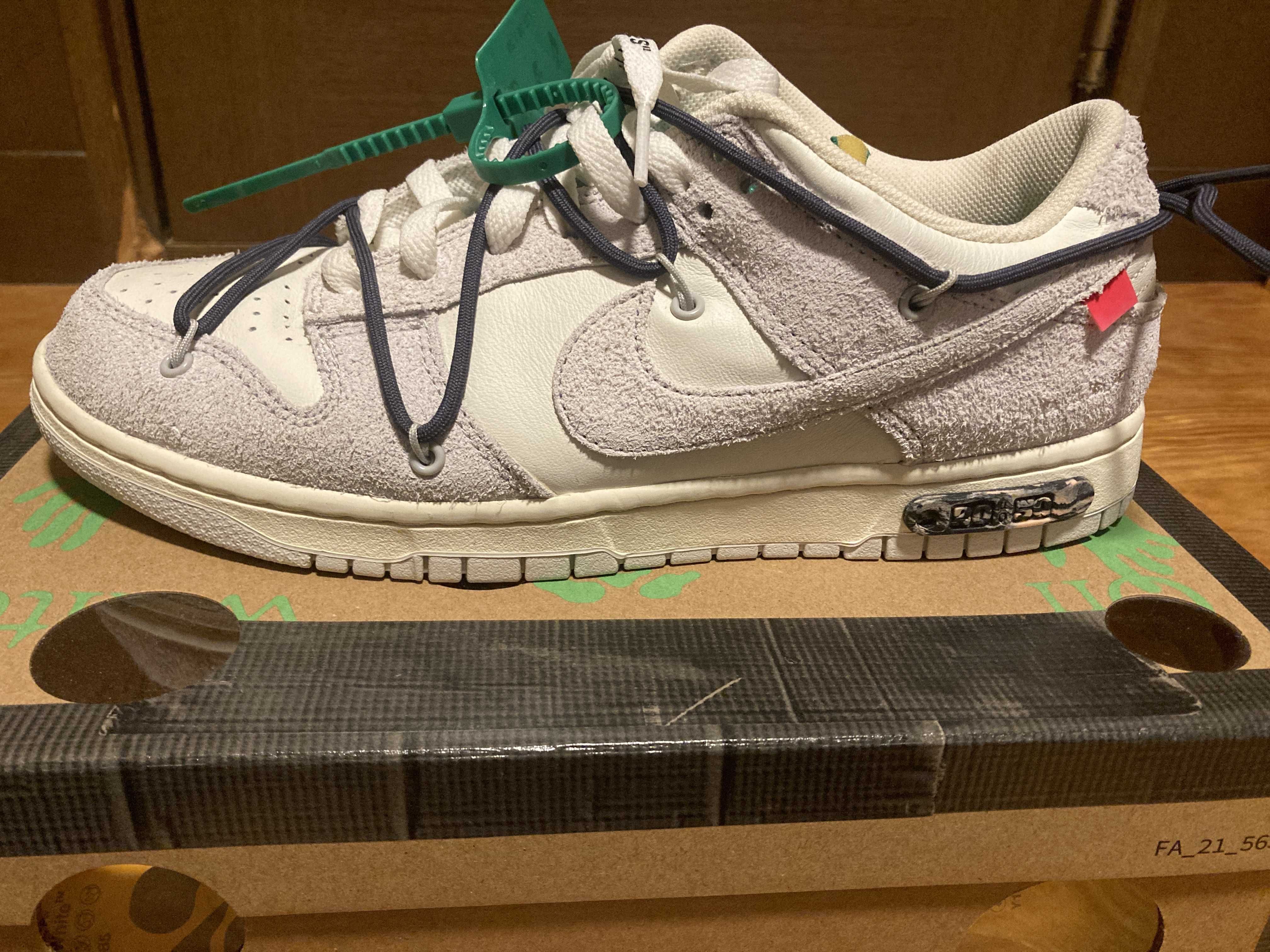Off-White × Nike Dunk Low "Sail/Neutral Grey/Gridiron"