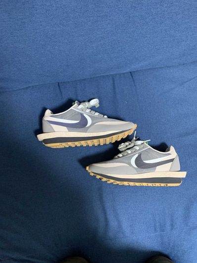 CLOT × Sacai × Nike LD Waffle "Grey Obsidian/Cool Grey"