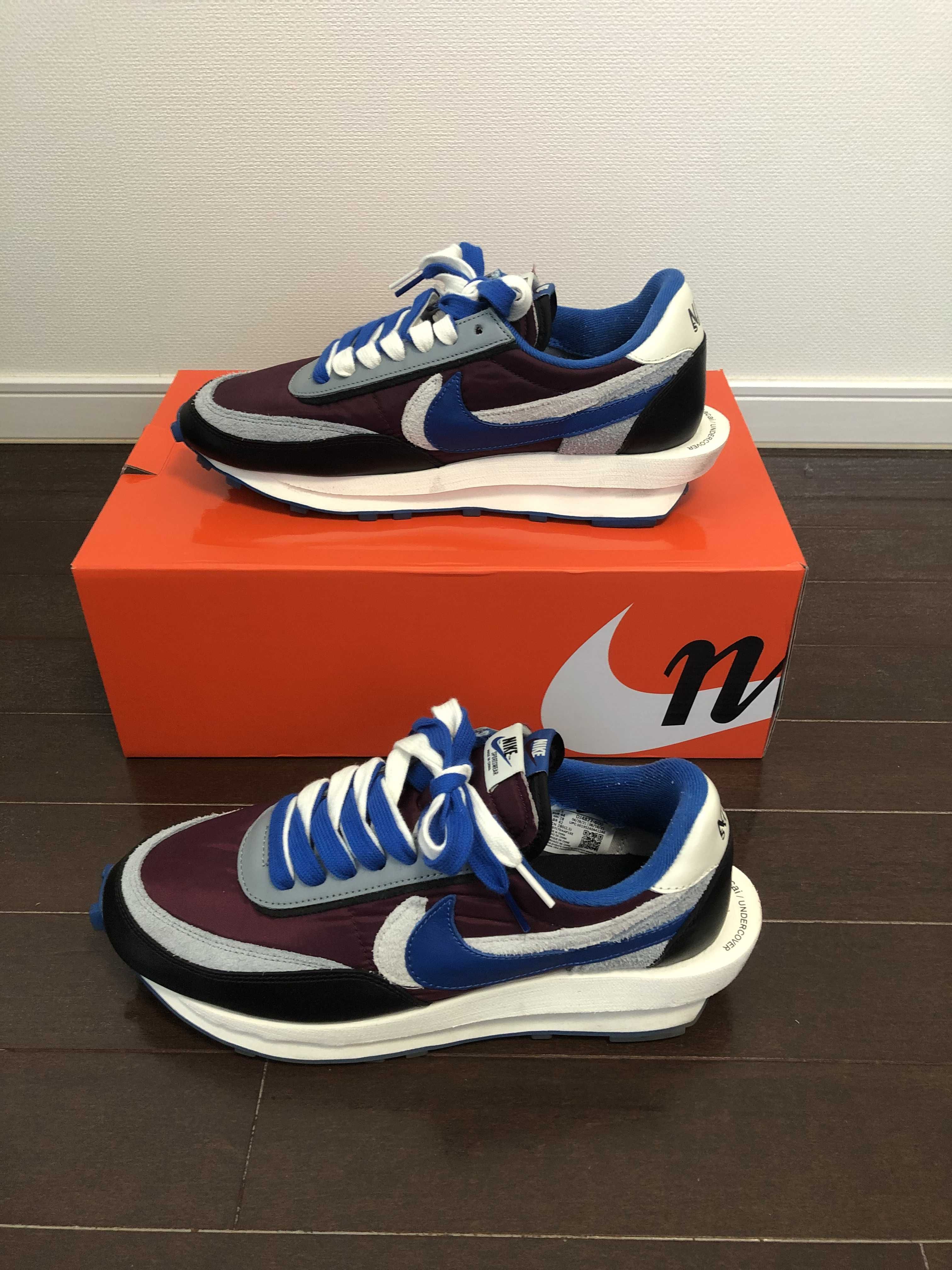 UNDERCOVER × sacai × Nike LD Waffle "Night Maroon/Pale Ivory-Ground Grey-Team Royal"