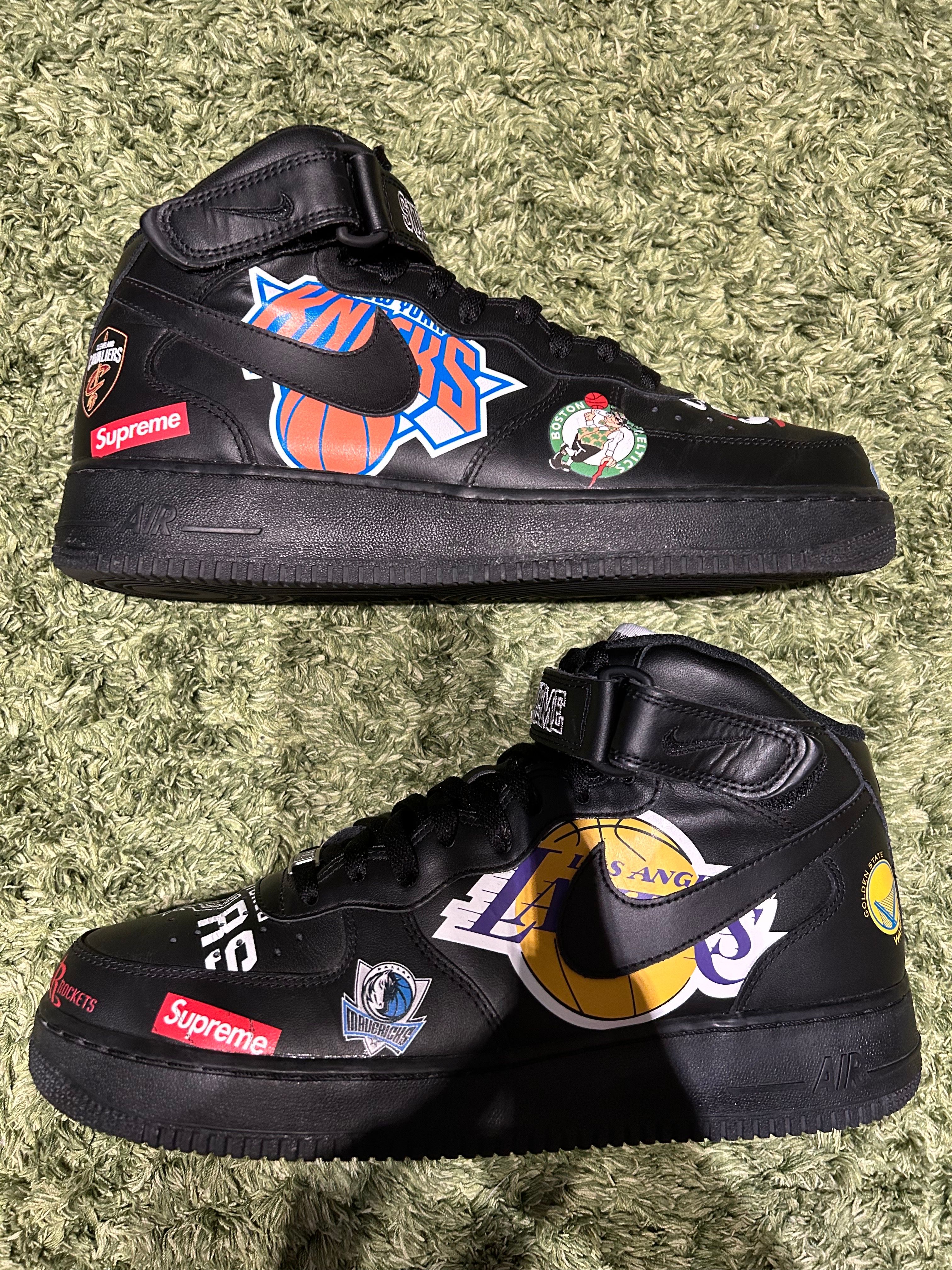 Supreme × NBA × Nike Air Force 1 Mid '07 "Black"
