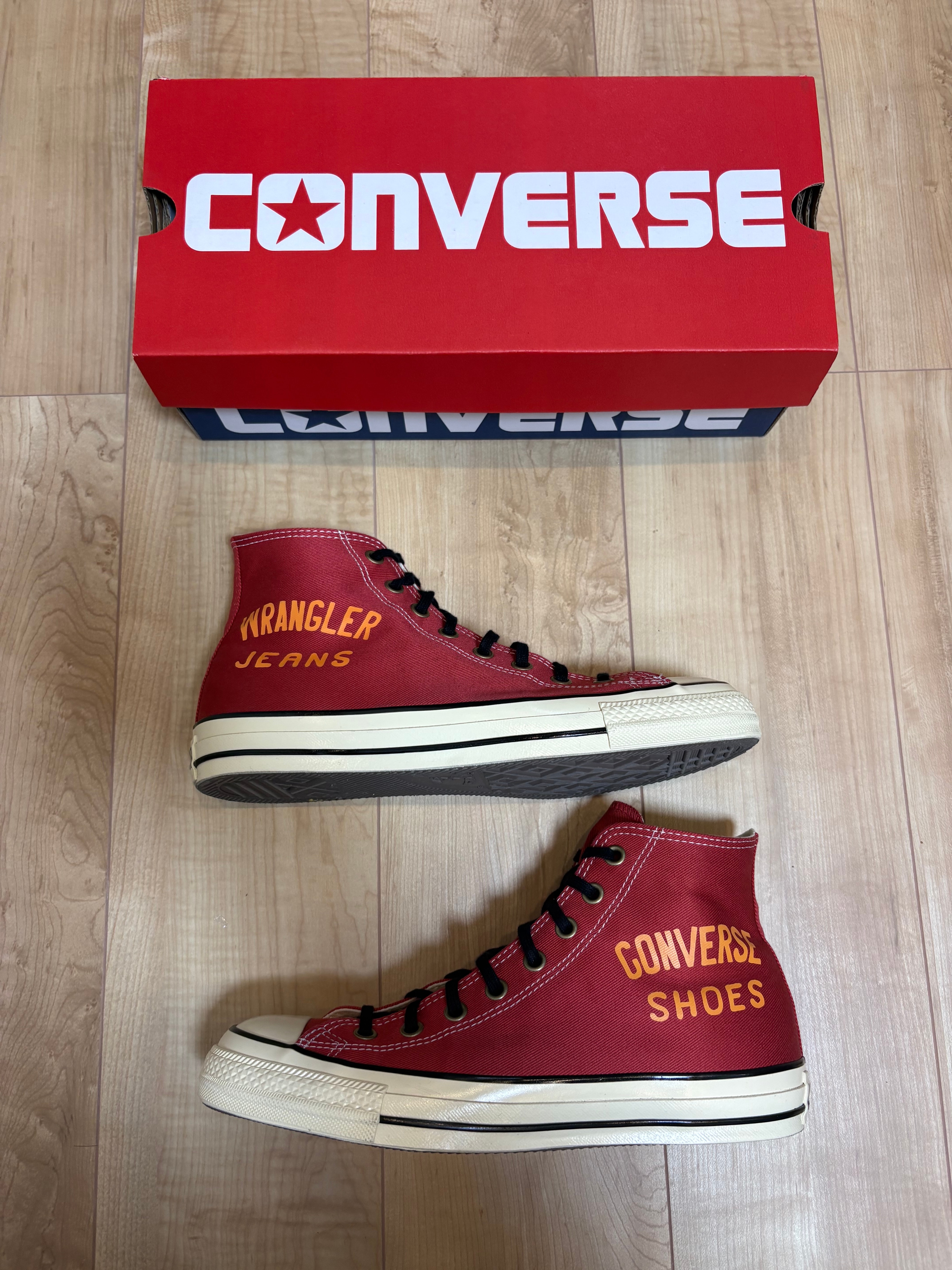 Wrangler × Converse All Star Aged CJ Hi "Red"