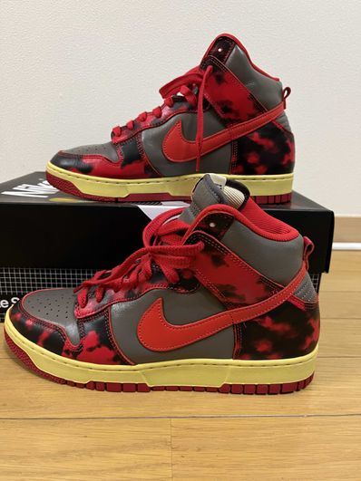 Nike Dunk High "Red Acid Wash"