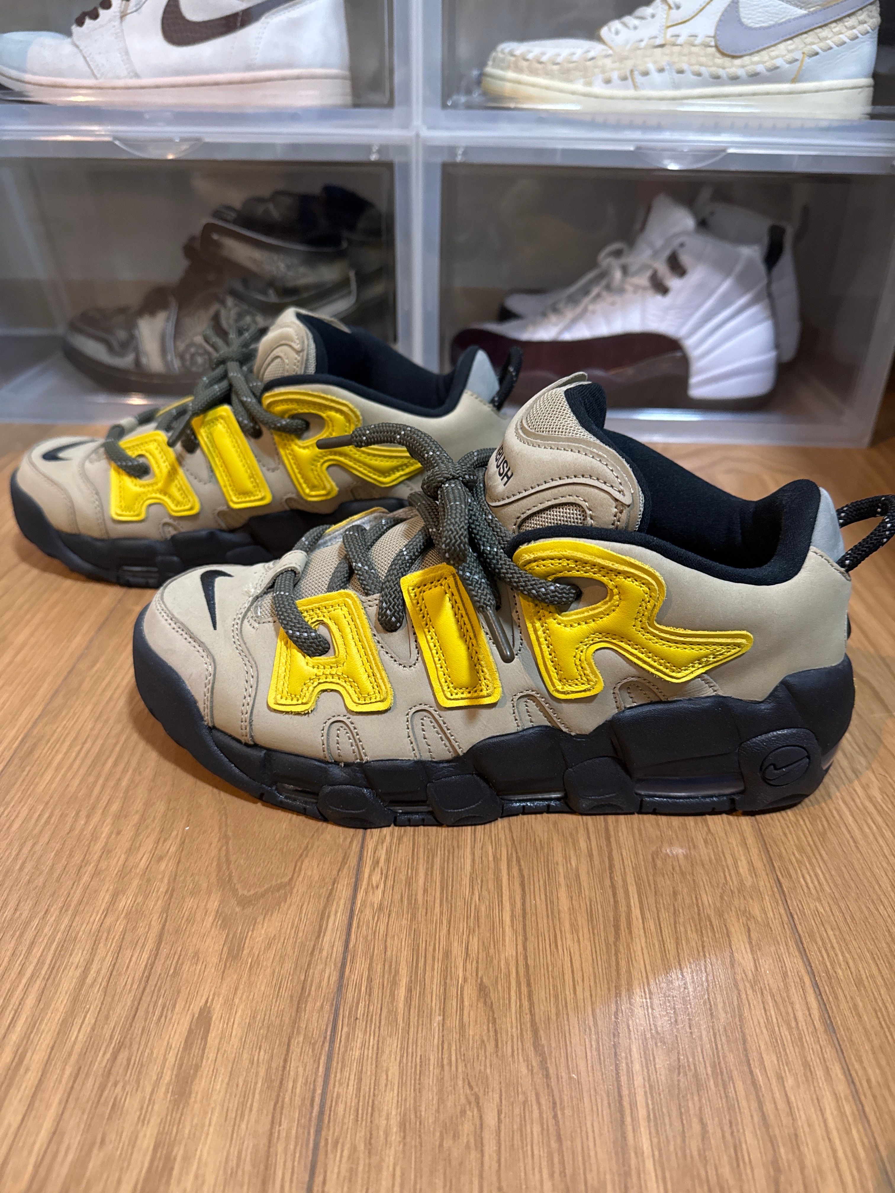 AMBUSH × Nike Air More Uptempo Low "Vivid Sulfur and Limestone"