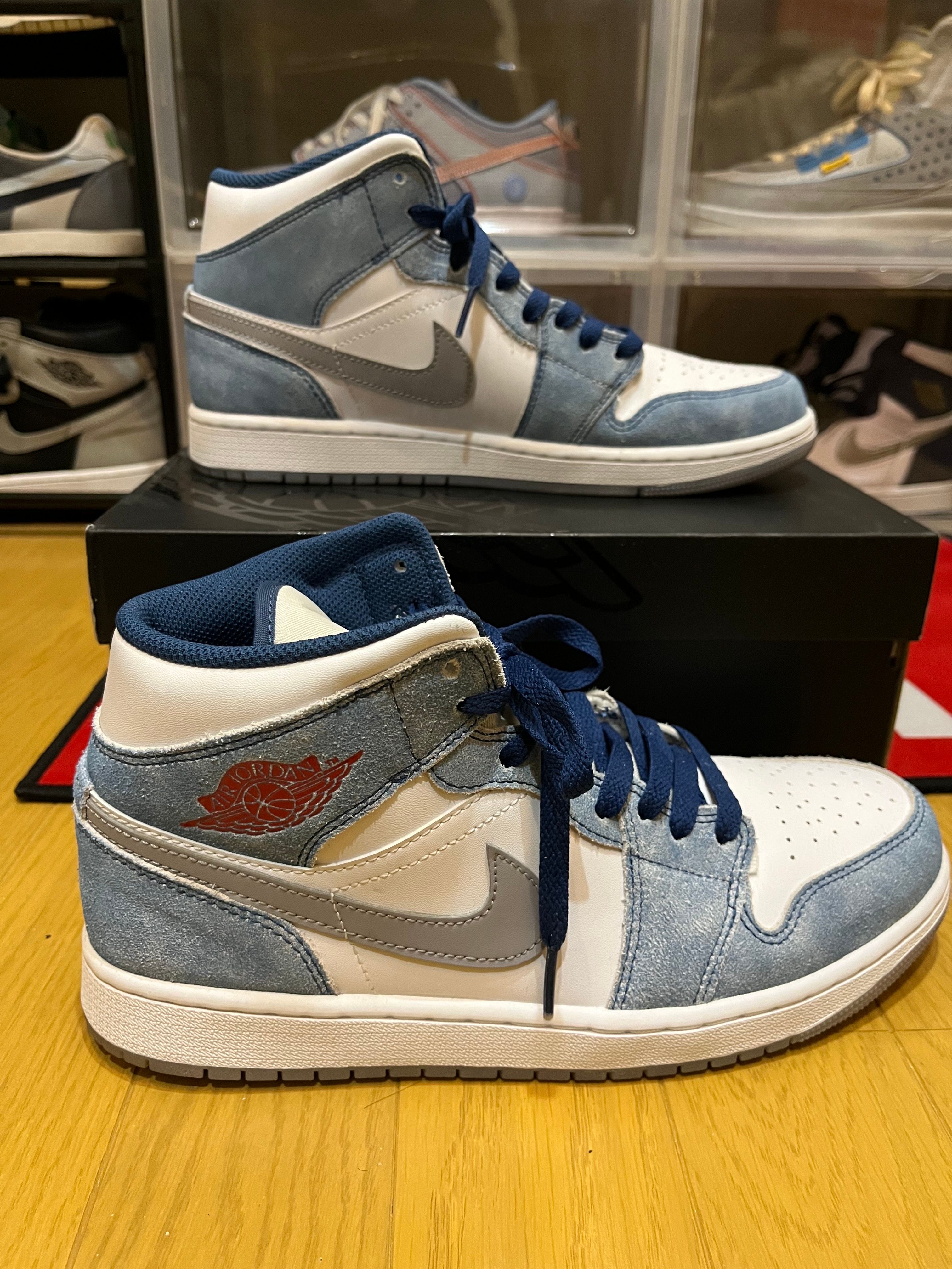 Nike Air Jordan 1 Mid SE "White/Hyper Royal/Red"