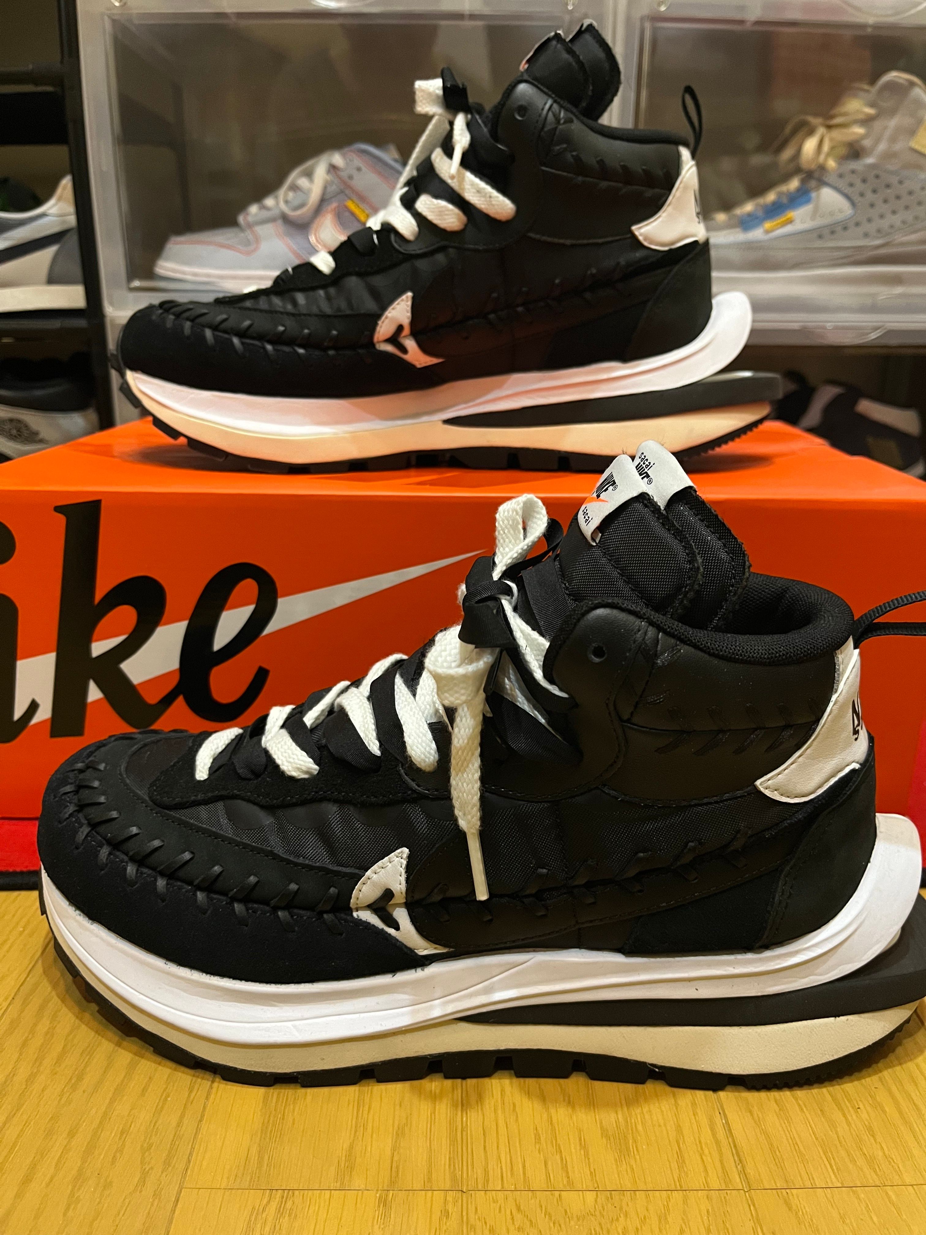 Jean-Paul Gaultier × sacai × Nike Vapor Waffle "Black/Black-White"