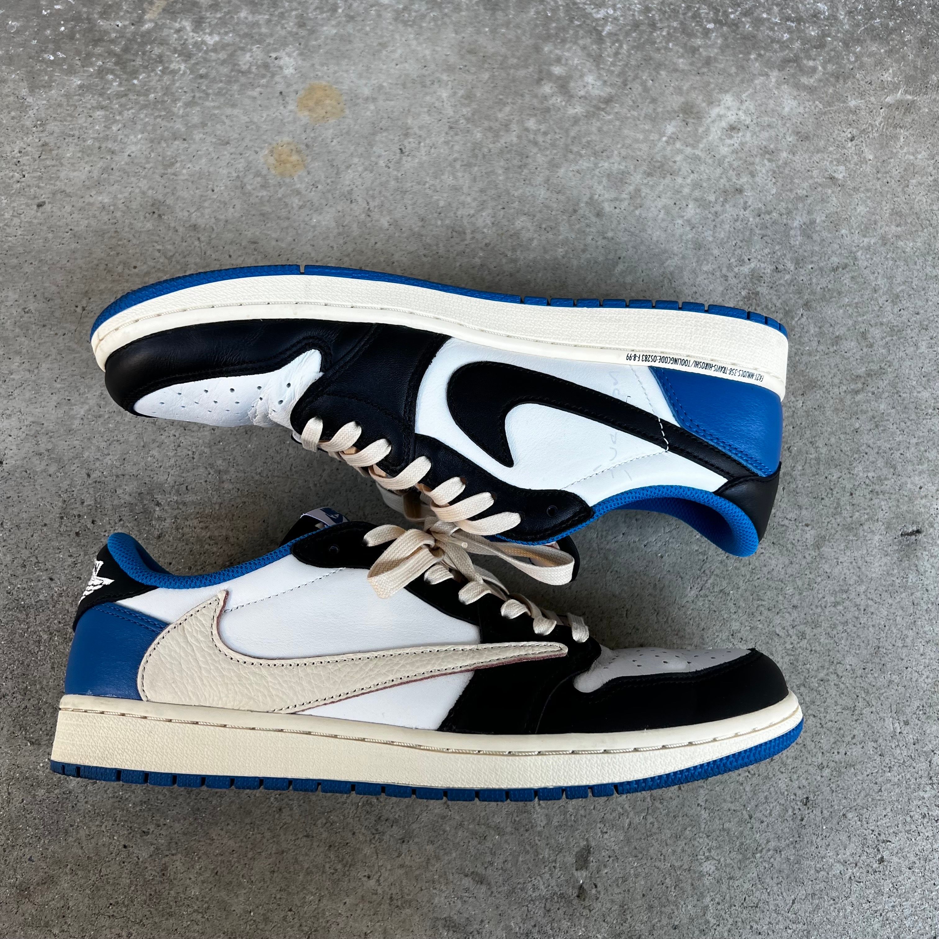 Travis Scott × fragment design × Nike Air Jordan 1 Low OG SP "Military Blue"