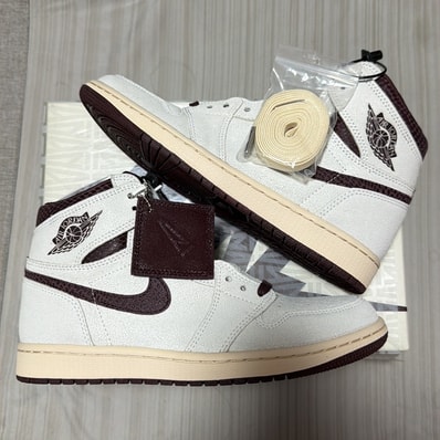 A Ma Maniere × Nike Air Jordan 1 Retro High OG "Sail and Burgundy"