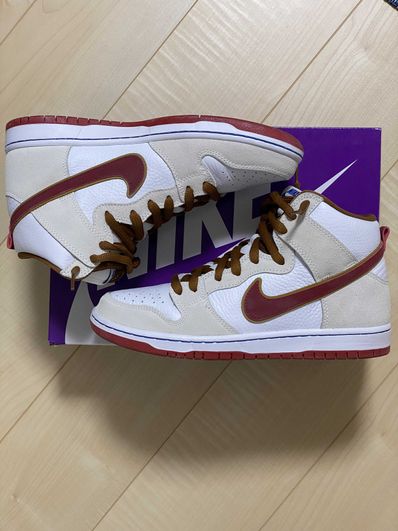 Nike Dunk High Pro "Sail/Team Crimson"