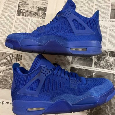 Retro 4 discount flyknit blue