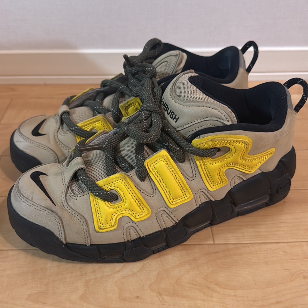 AMBUSH × Nike Air More Uptempo Low "Vivid Sulfur and Limestone"