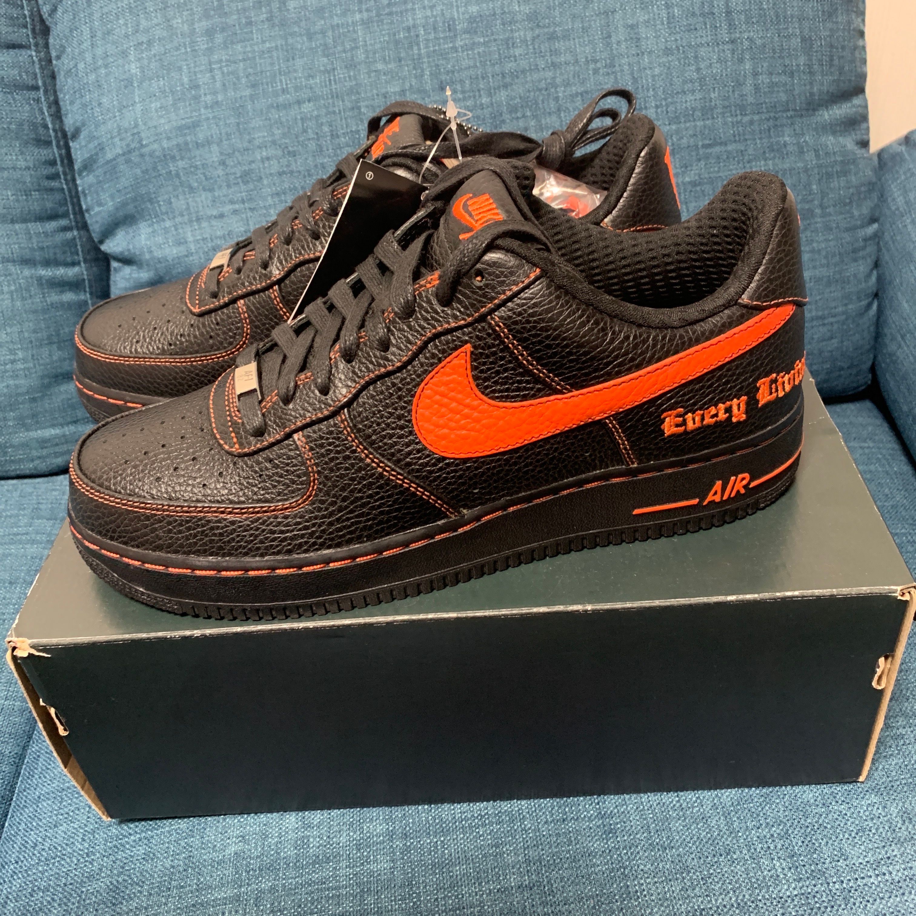 VLONE × Nike Air Force 1 Low "Black/Orange Blaze"