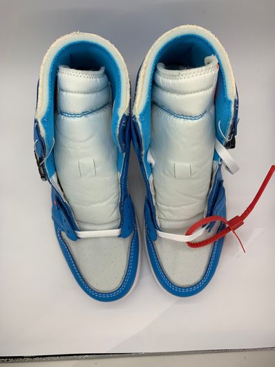 Off-White × Nike Air Jordan 1 High UNC "White/Dark Powder Blue"