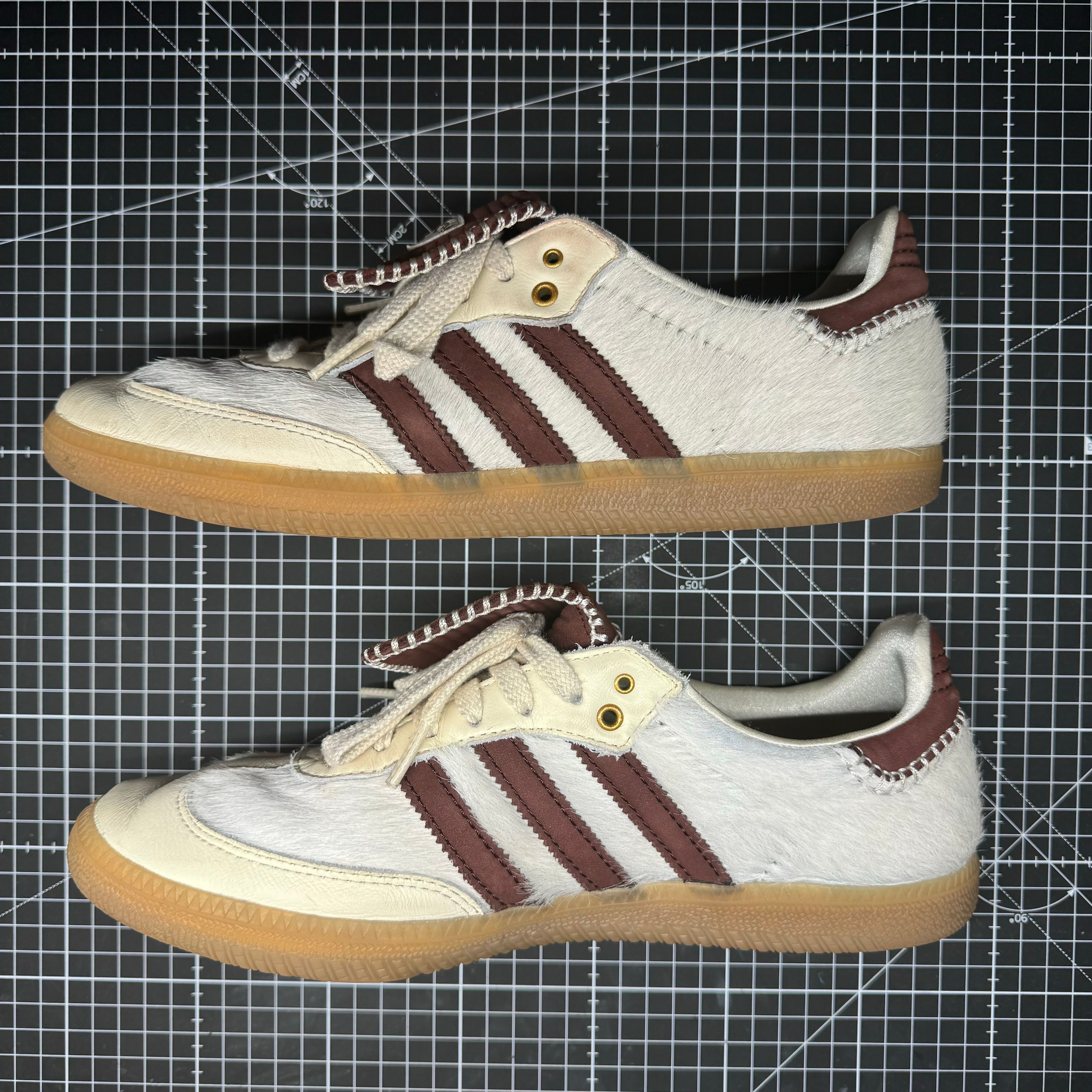 Wales Bonner × adidas Samba Pony Tonal Low "Cream White/Mystery Brown"