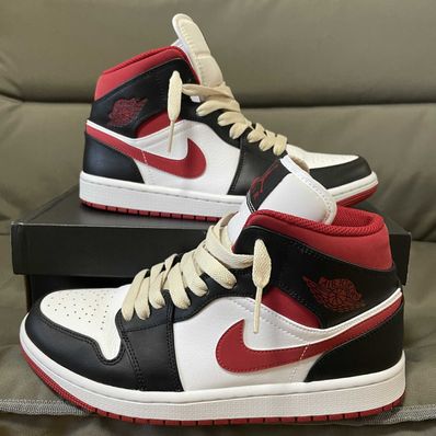 Nike Air Jordan 1 Mid "White/Gym Red Black"