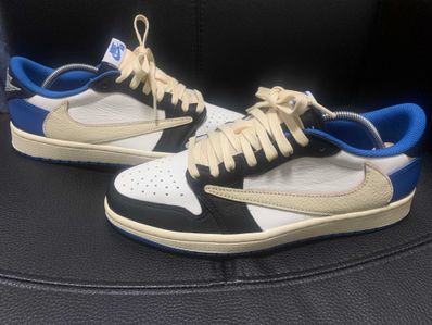 Travis Scott × fragment design × Nike Air Jordan 1 Low OG SP "Military Blue"