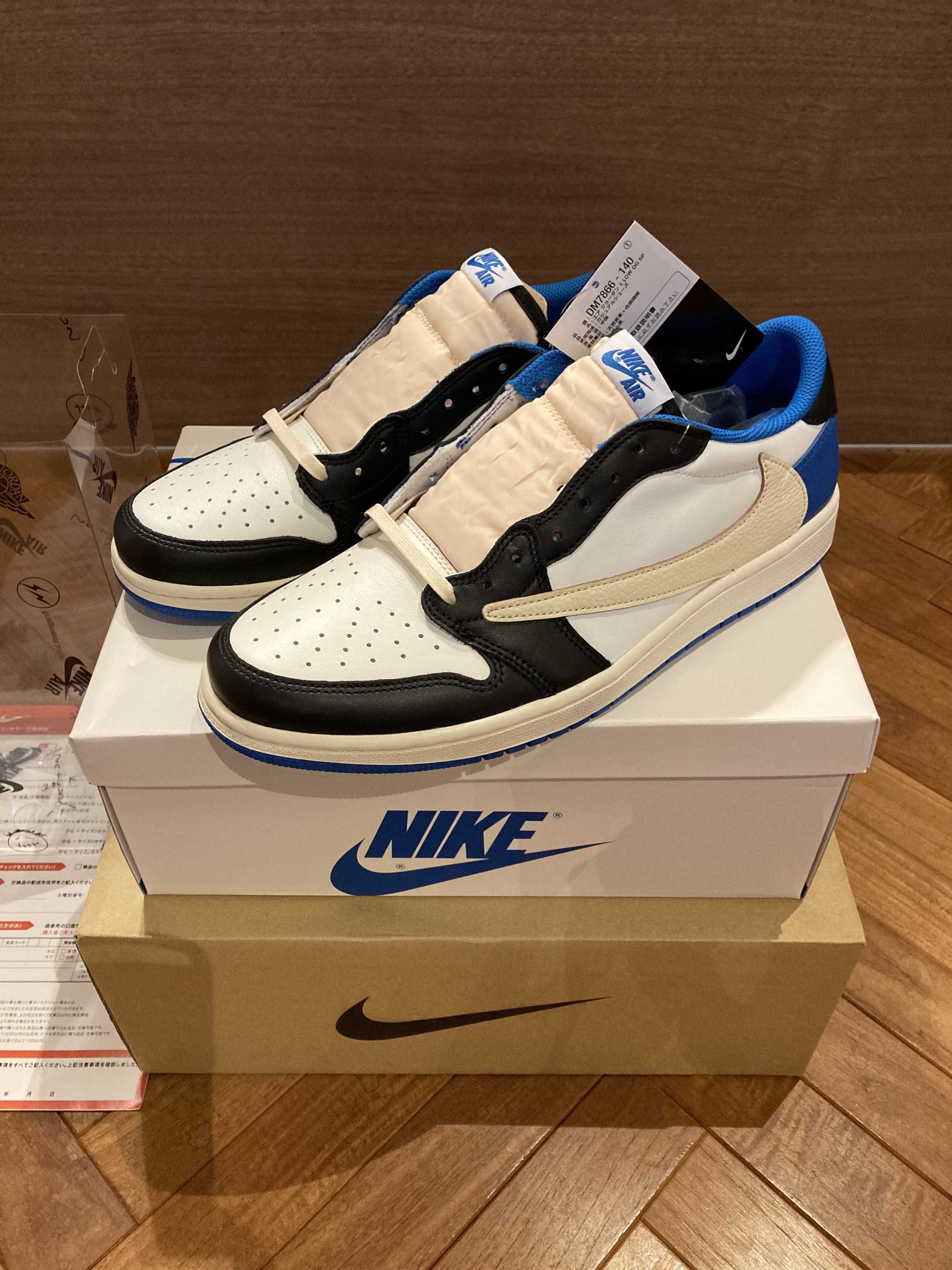 Travis Scott × fragment design × Nike Air Jordan 1 Low OG SP "Military Blue"