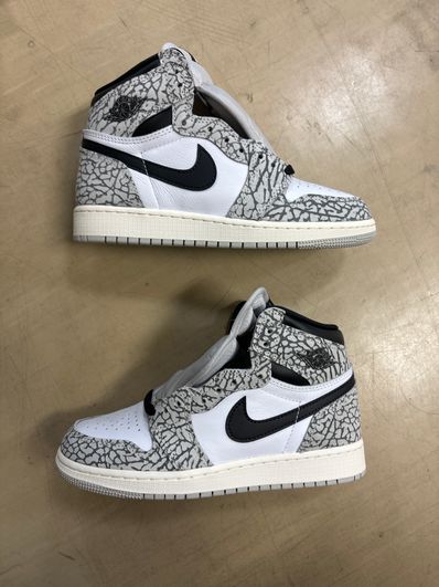 Nike GS Air Jordan 1 High OG "White Cement"