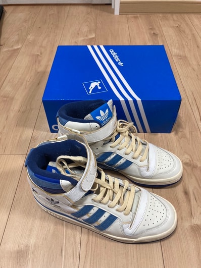 adidas Forum 84 High Blue Thread "Off White-Bright Blue/Footwear White"
