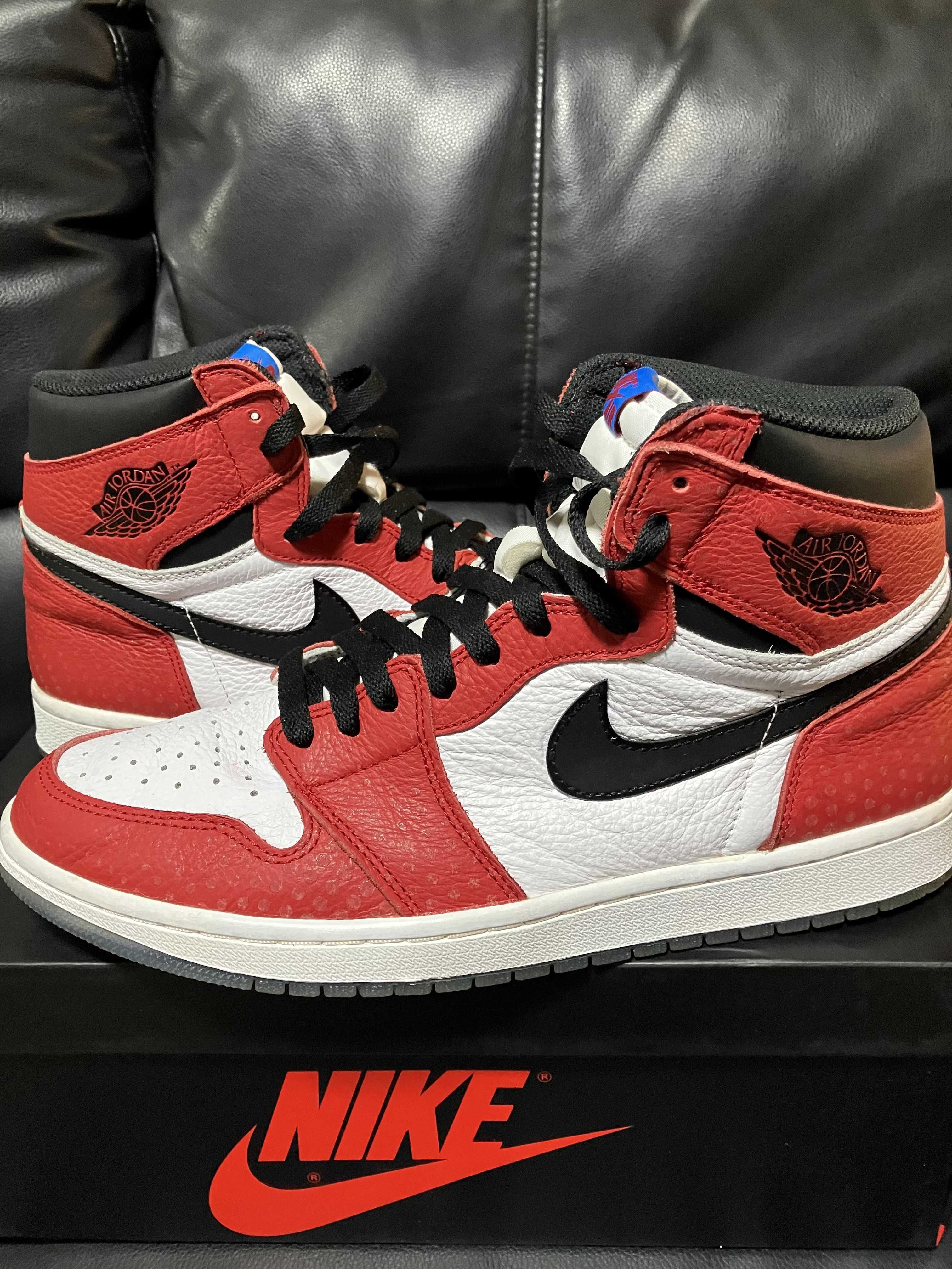 Spiderman × Nike Air Jordan 1 Origin Story "Gym Red/White/Photo Blue/Black"