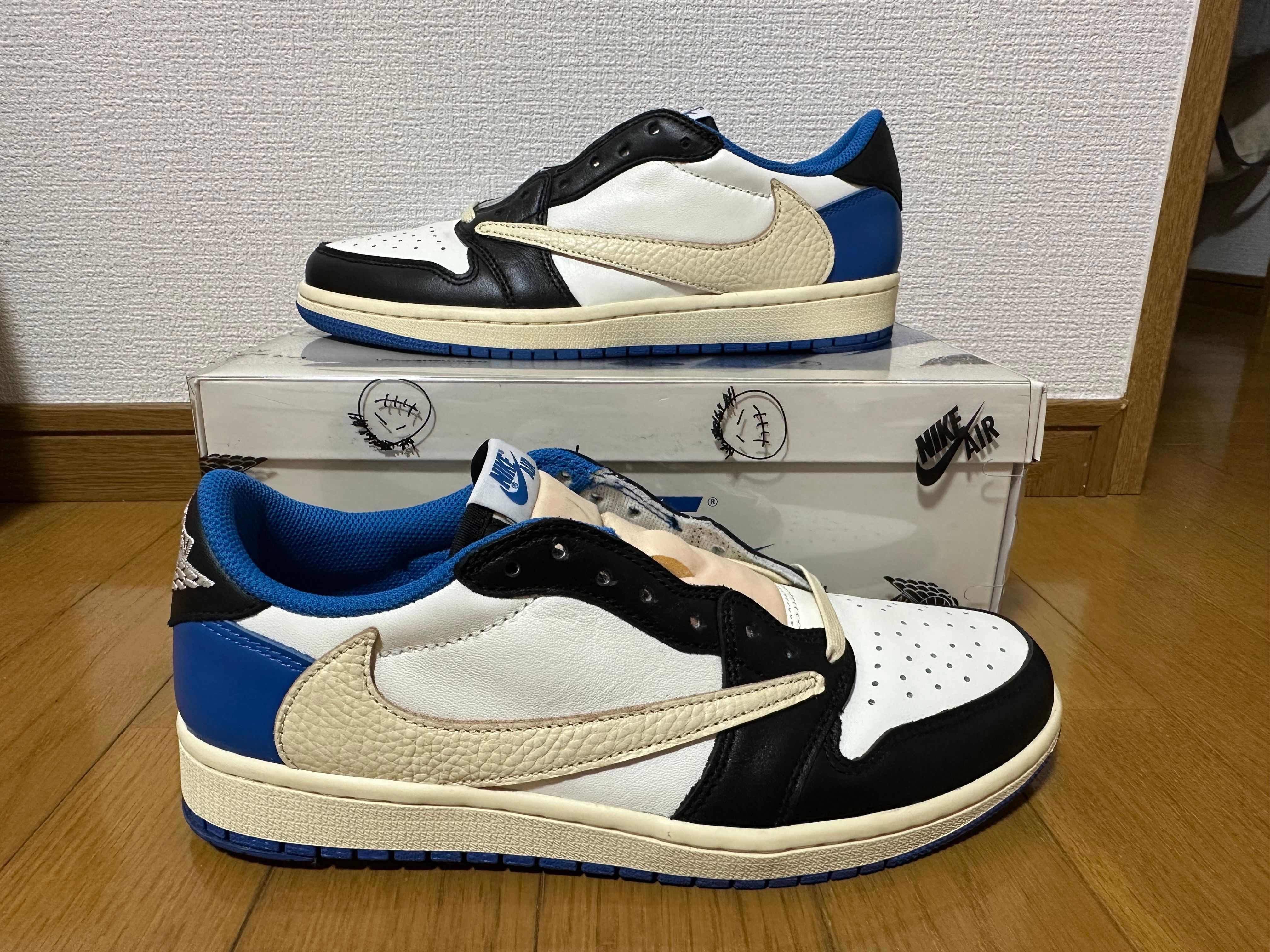 Travis Scott × fragment design × Nike Air Jordan 1 Low OG SP "Military Blue"