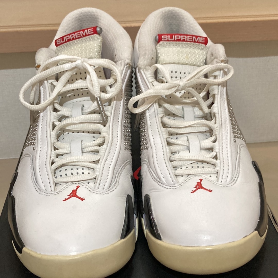 Supreme × Nike Air Jordan 14 Retro "White/University Red"