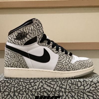 Nike GS Air Jordan 1 High OG "White Cement"