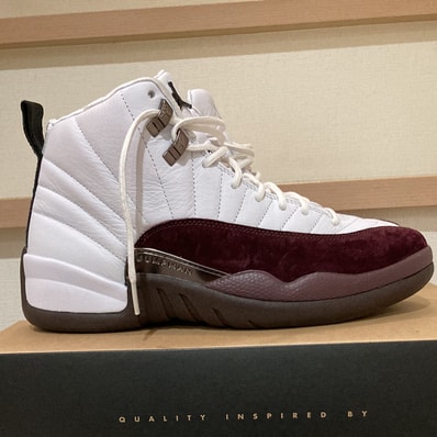 A Ma Maniere × Nike Women's Air Jordan 12 "White and Burgundy Crush"