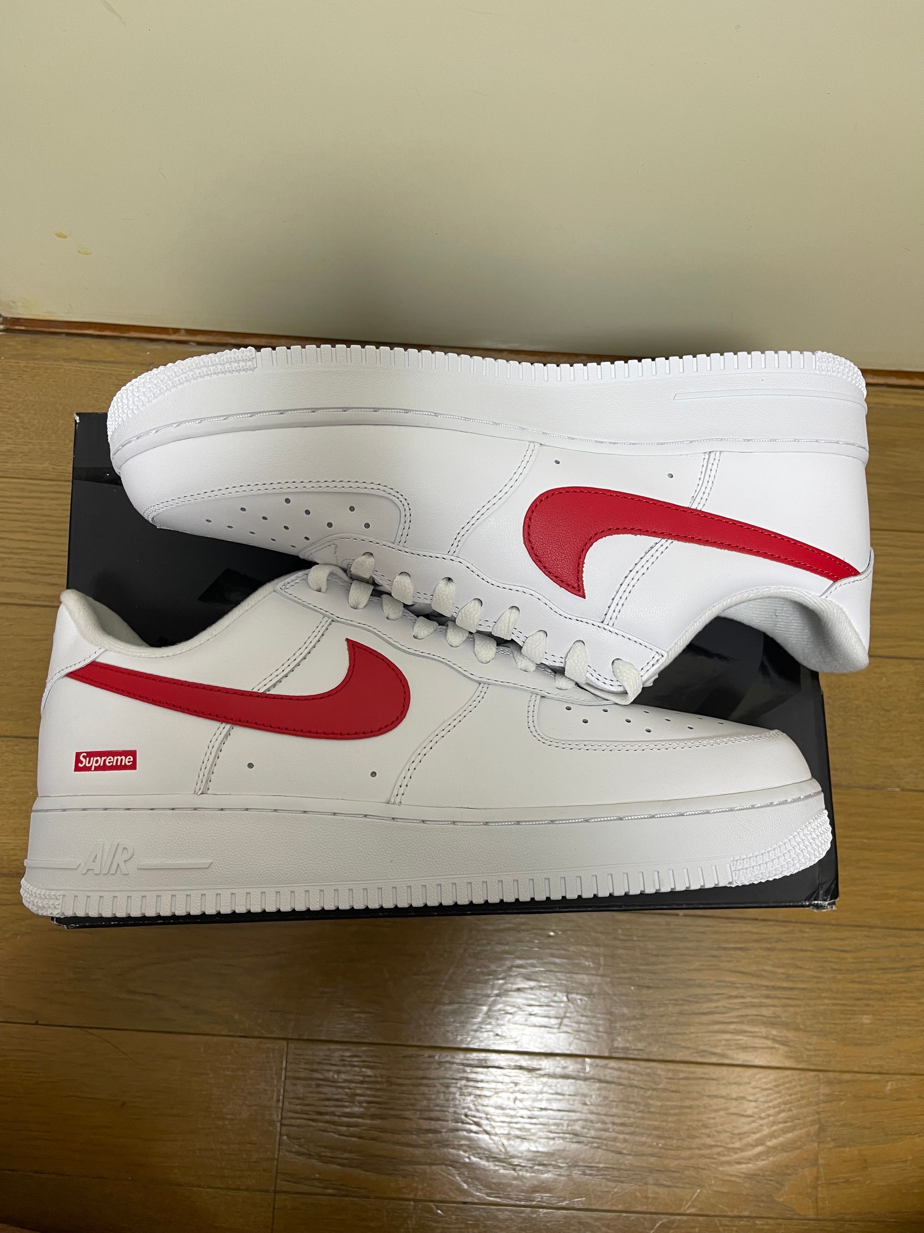 Supreme × Nike Air Force 1 Low China Exclusive "White/Speed Red"