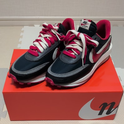 UNDERCOVER × sacai × Nike LD Waffle "Midnight Spruce/Pale Ivory-Dark Grey-University Red"