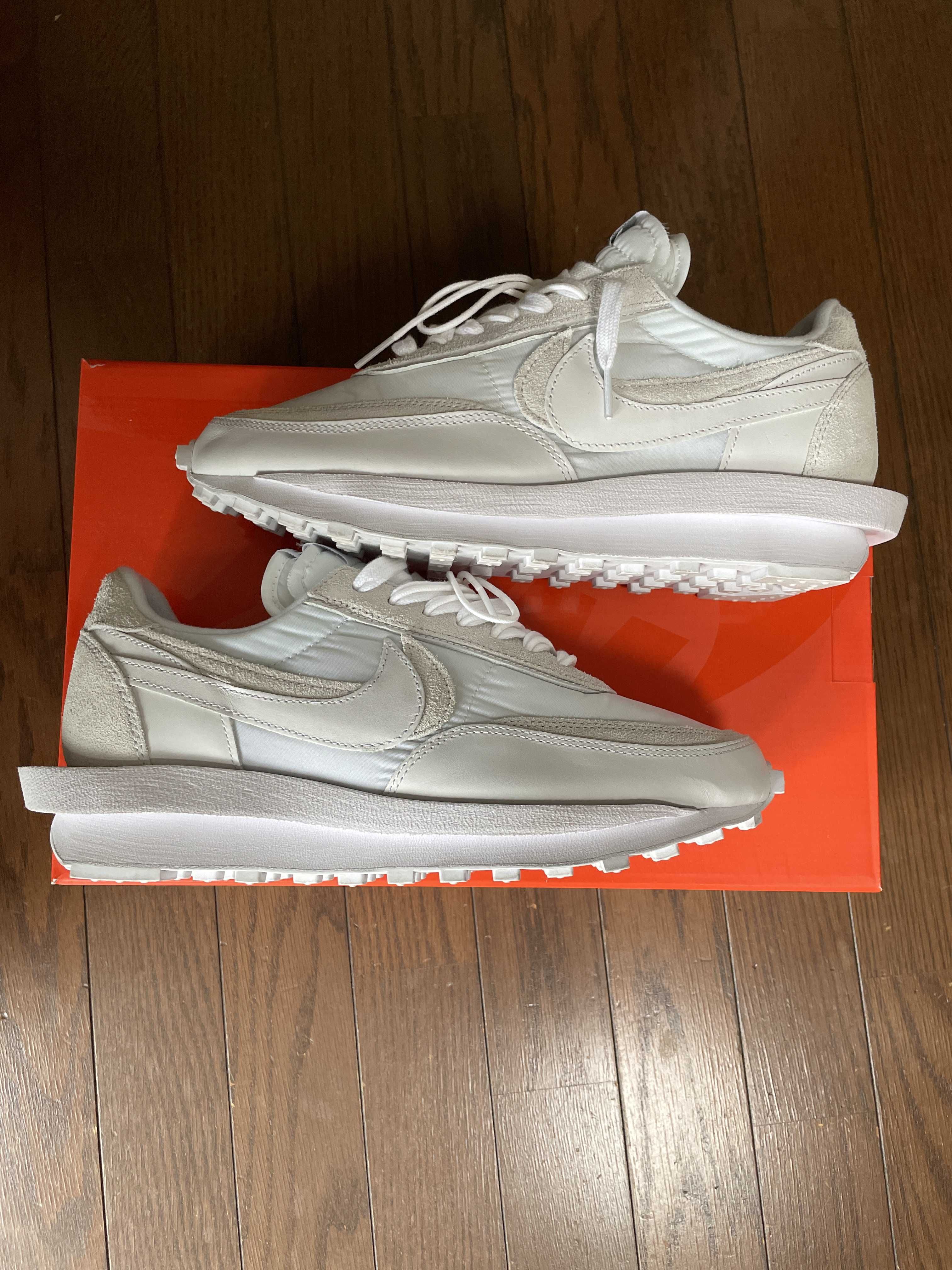 sacai × Nike LDV Waffle "Triple White"