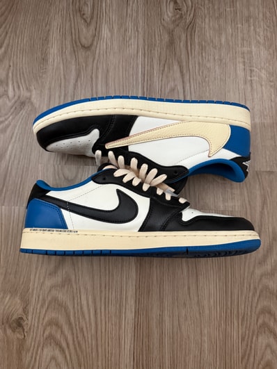 Travis Scott × fragment design × Nike Air Jordan 1 Low OG SP "Military Blue"