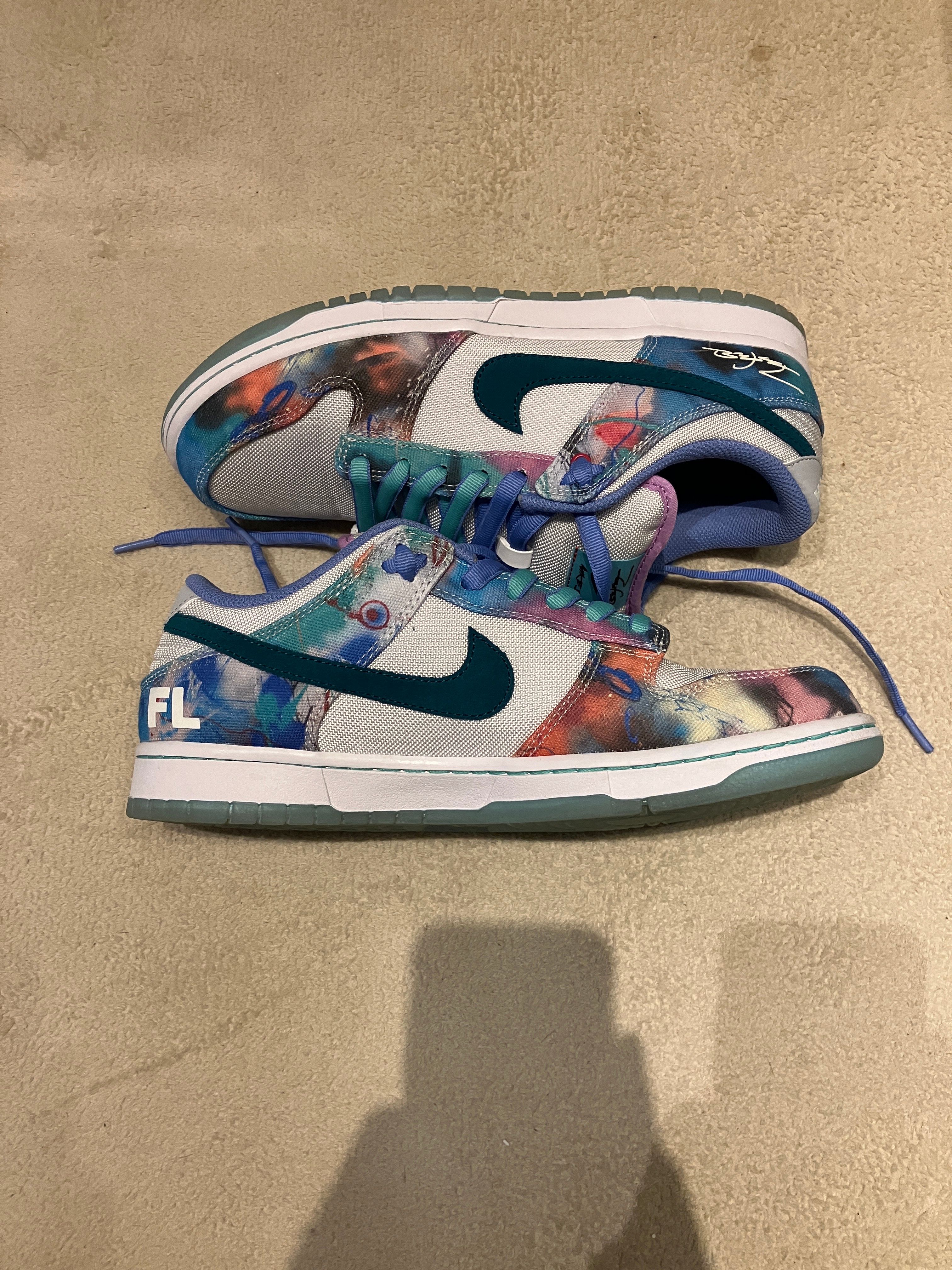 Futura × Nike SB Dunk Low "White and Geode Teal"