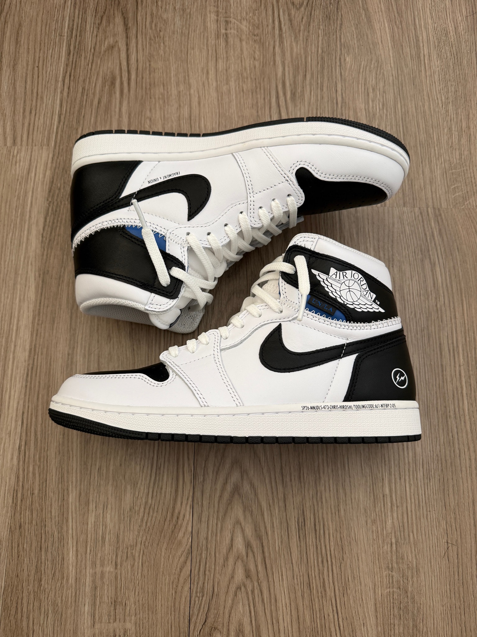 fragment design × UNION × Nike Air Jordan 1 Retro High OG "Black/White"