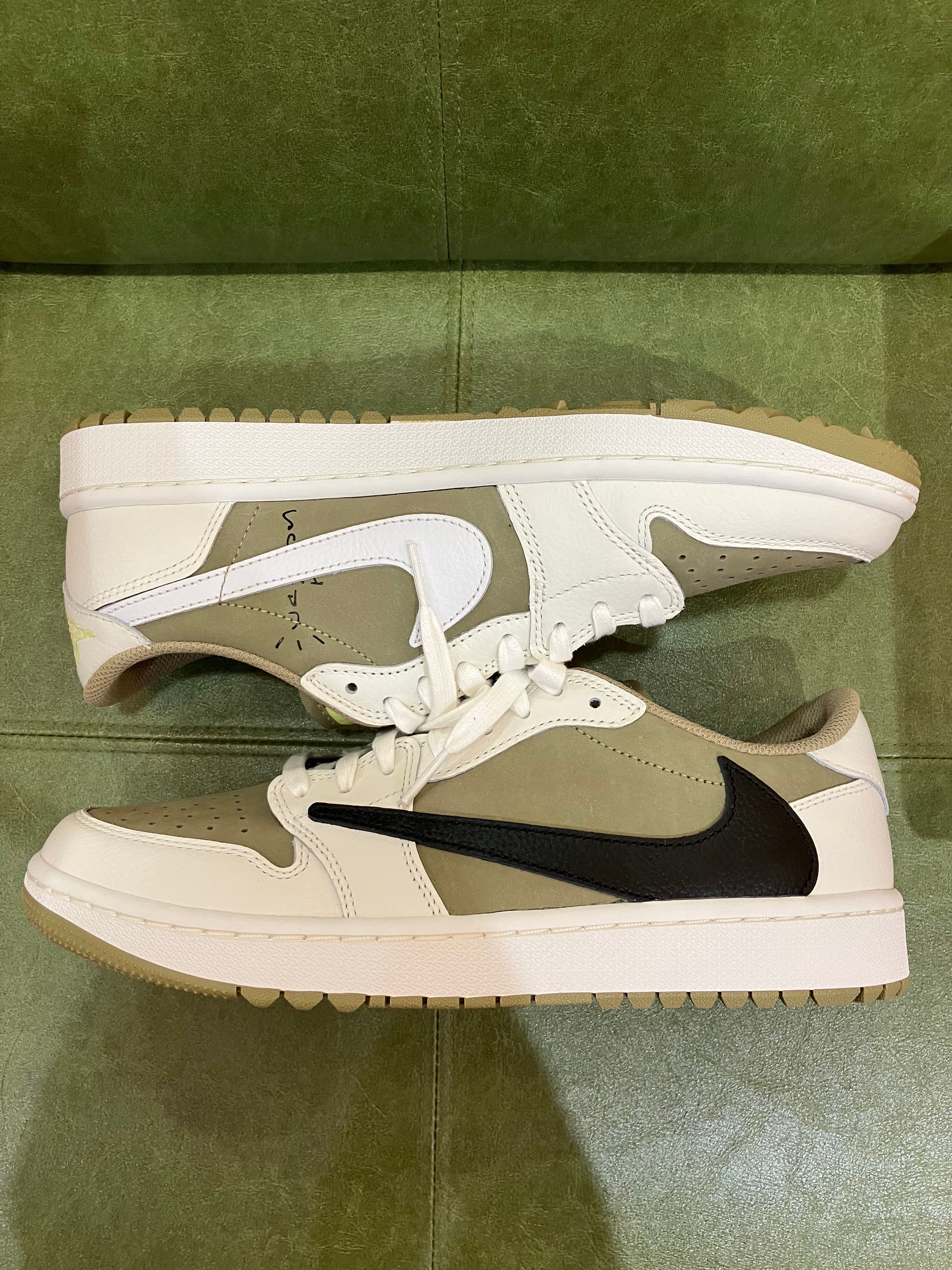 Travis Scott × Nike Air Jordan 1 Low Golf NRG "Neutral Olive"