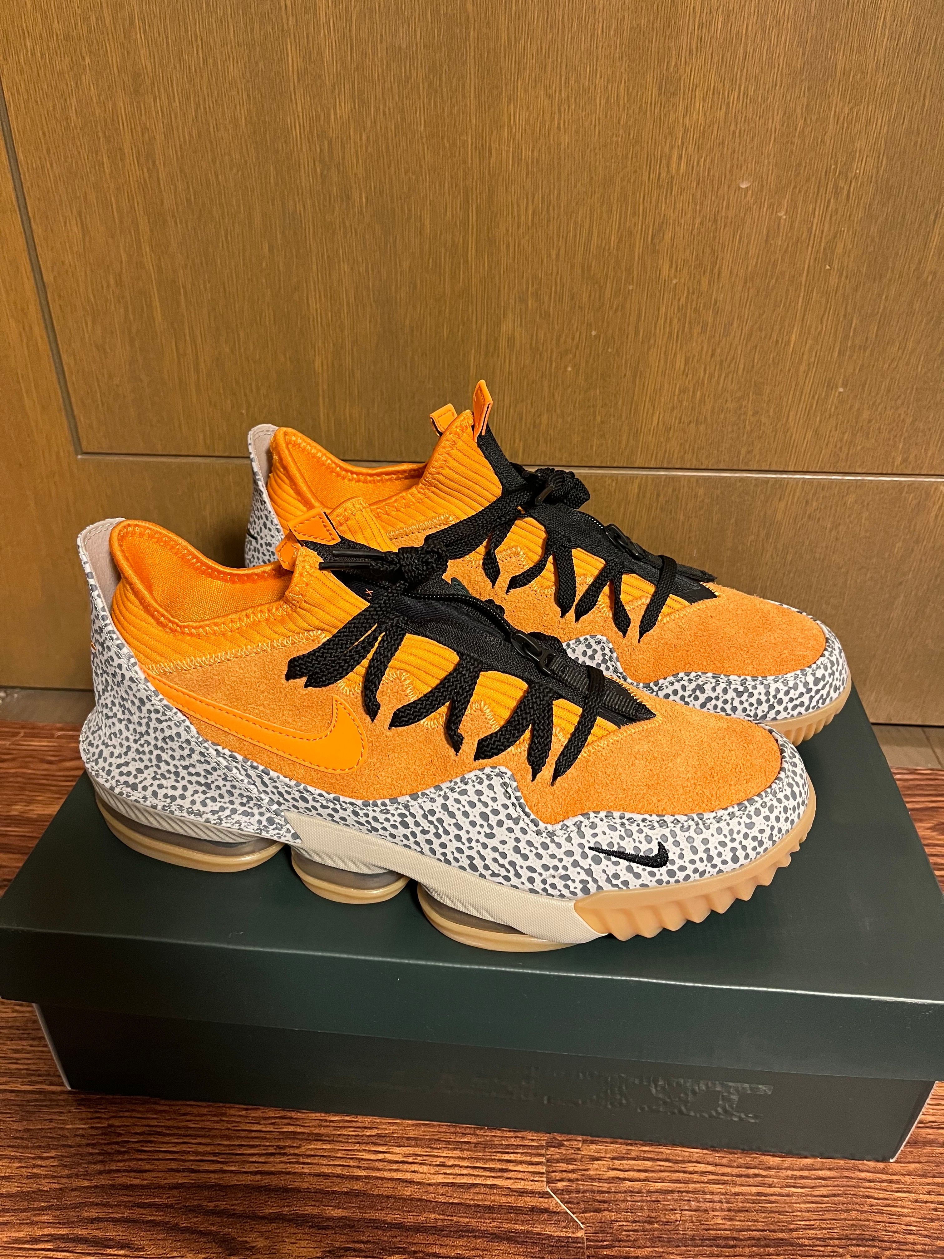atmos × Nike LeBron 16 Low "Safari" (CD9471-800/CI3358-800)