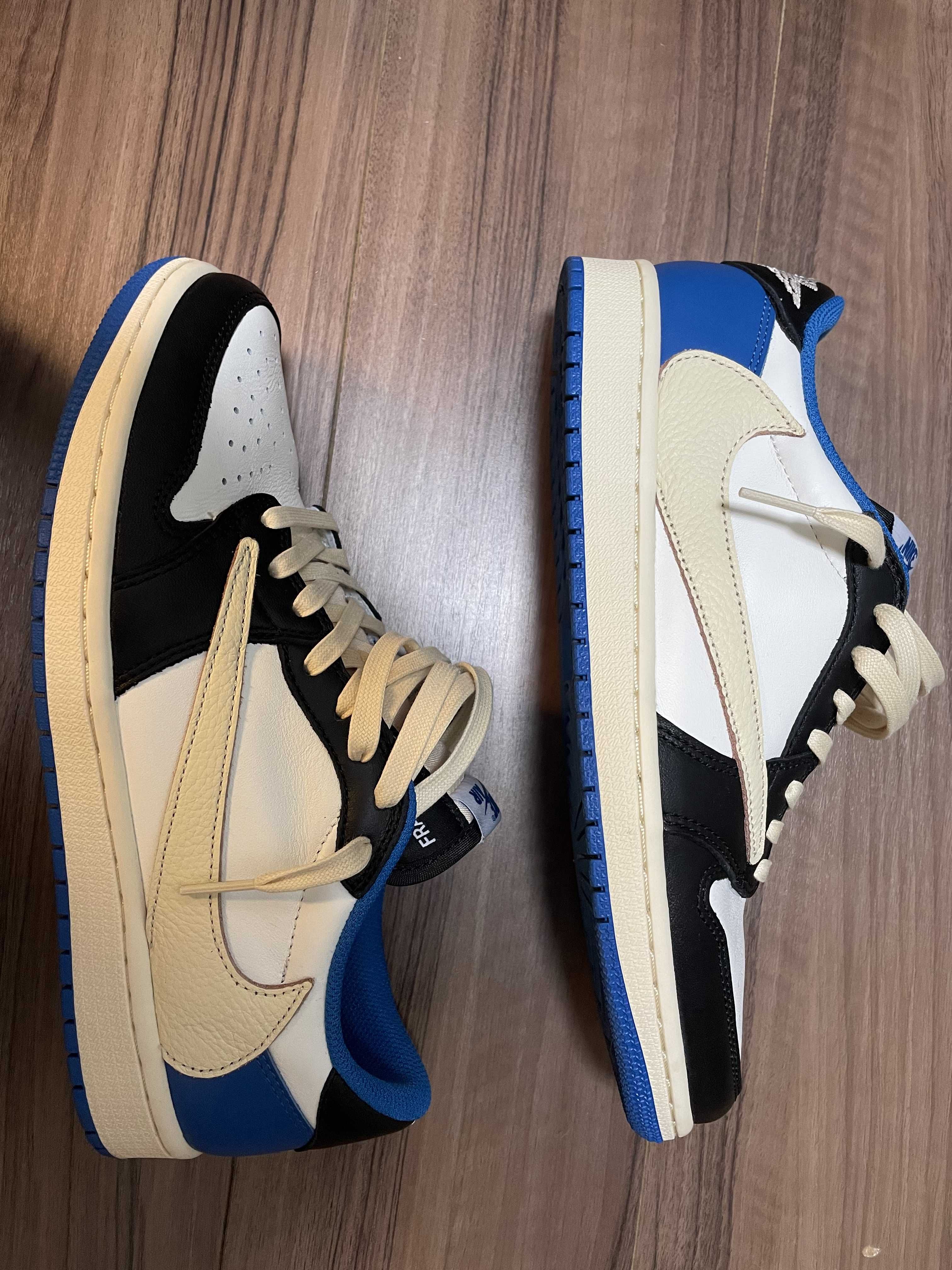 Travis Scott × fragment design × Nike Air Jordan 1 Low OG SP "Military Blue"