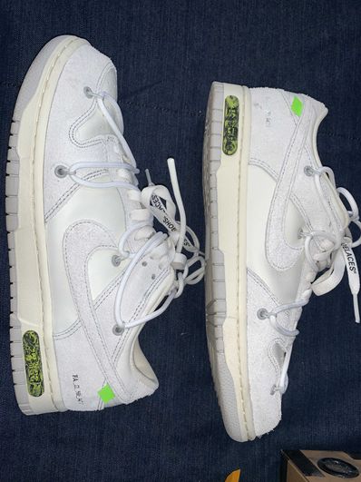 Off-White × Nike Dunk Low "Sail/Neutral Gray/Hyper Pink"