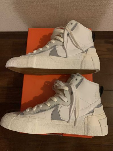 sacai × NIKE BLAZER MID "WHITE/WOLF GREY"