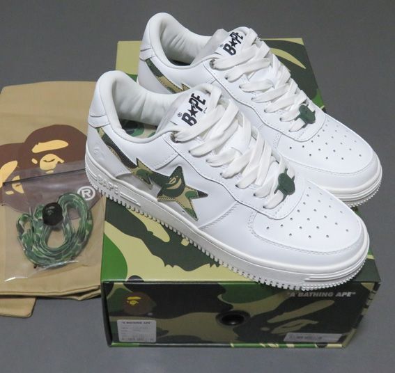 A BATHING APE®︎ BAPE STA White ABC Camo "Green" (2022)
