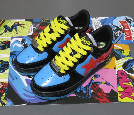 Marvel Comics × A BATHING APE®︎ BAPE STA Low "Black Widow" (2022)