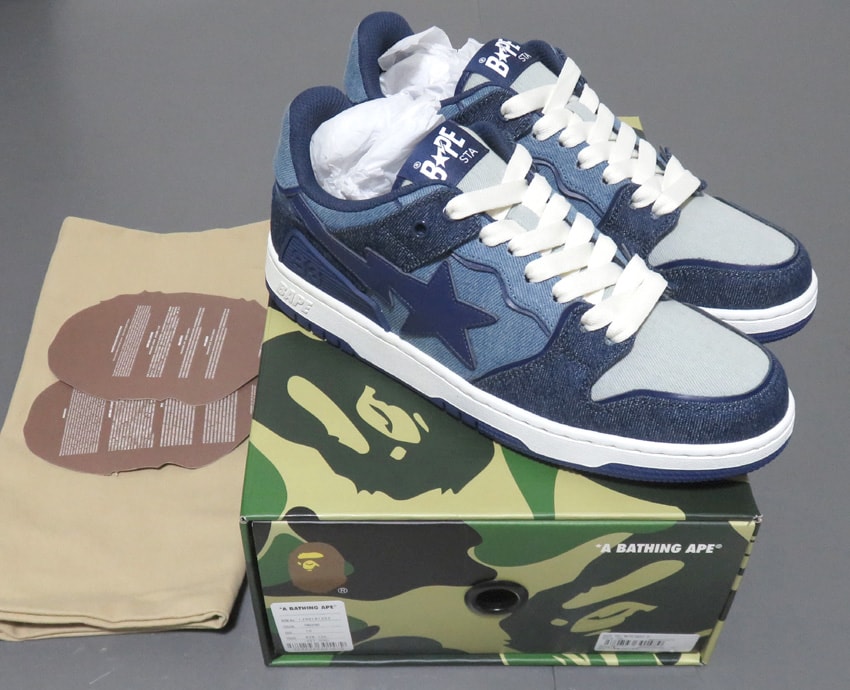 A BATHING APE®︎ BAPE SK8 STA Denim "Indigo"