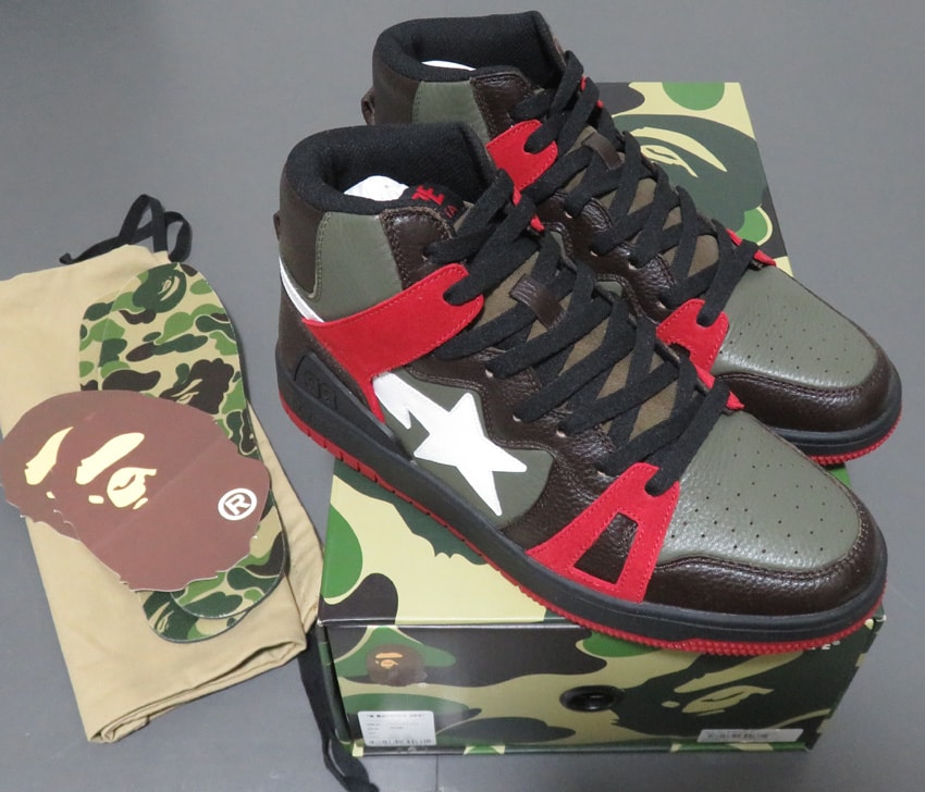 A BATHING APE®︎ BAPE STA 93 Hi "Olive Green/Brown"