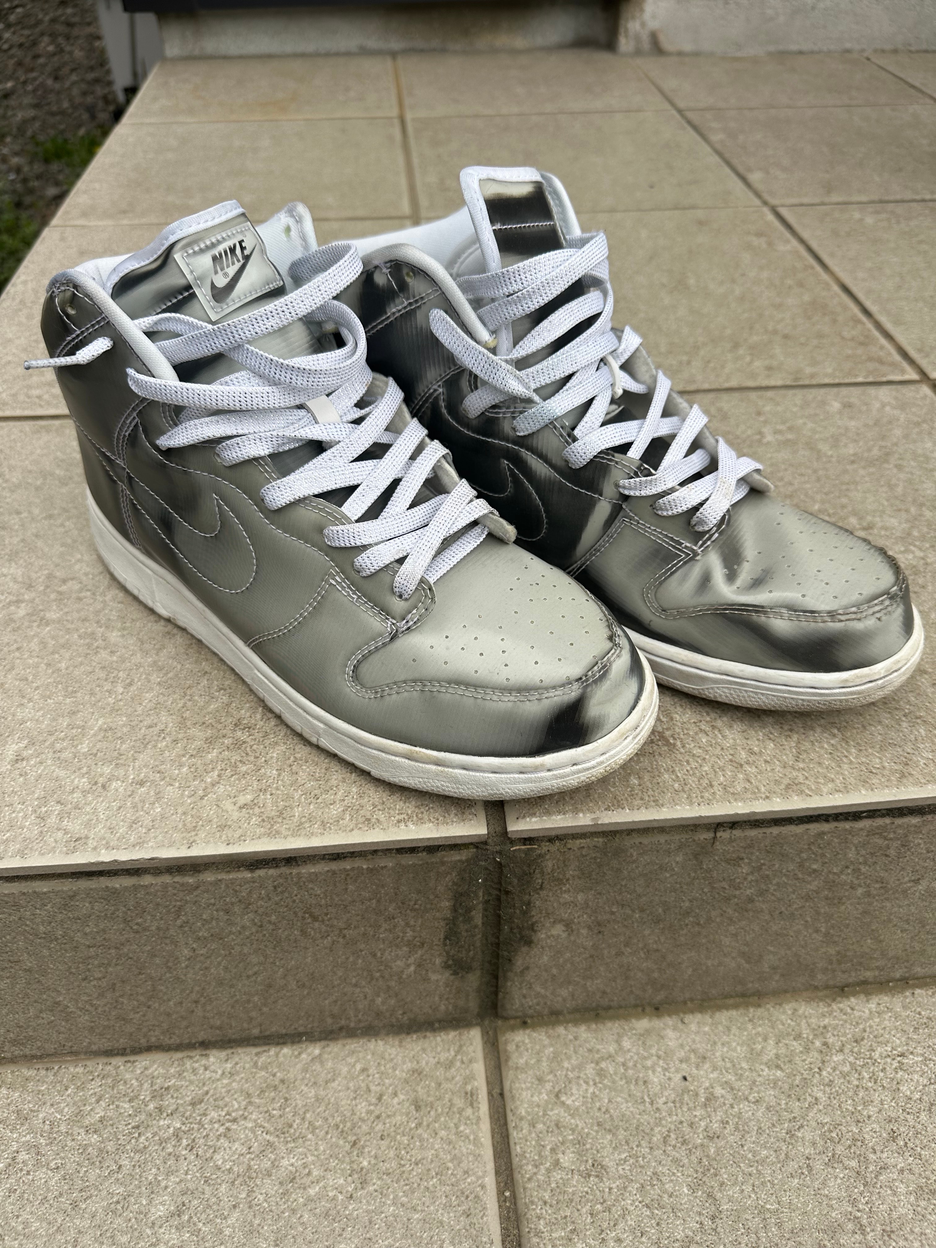 CLOT × Nike Dunk High "Silver/Flux"