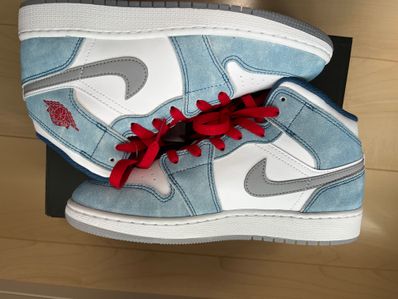 Nike GS Air Jordan 1 Mid "White/University Blue/Grey"