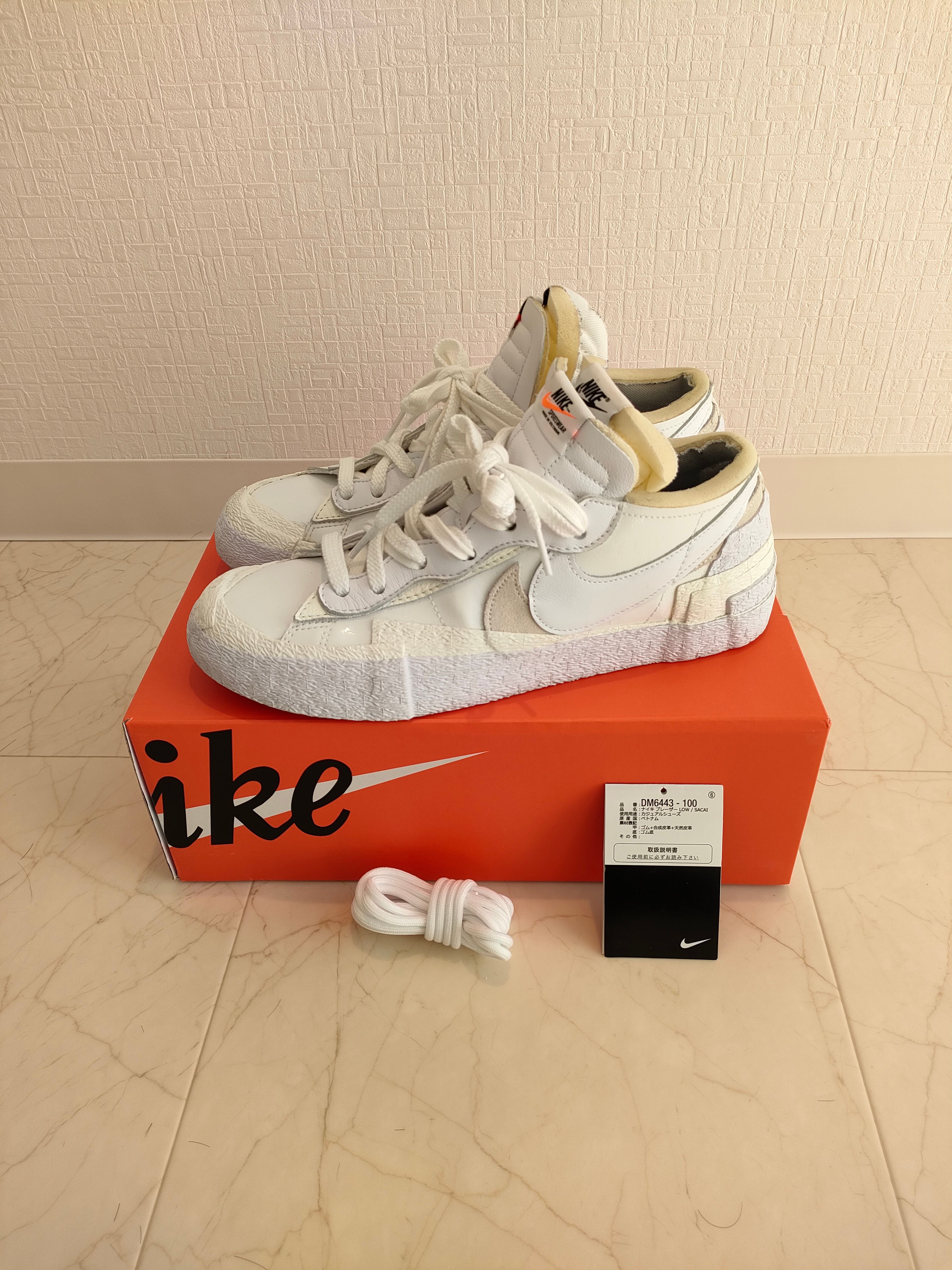 sacai × Nike Blazer Low "White Patent Leather"