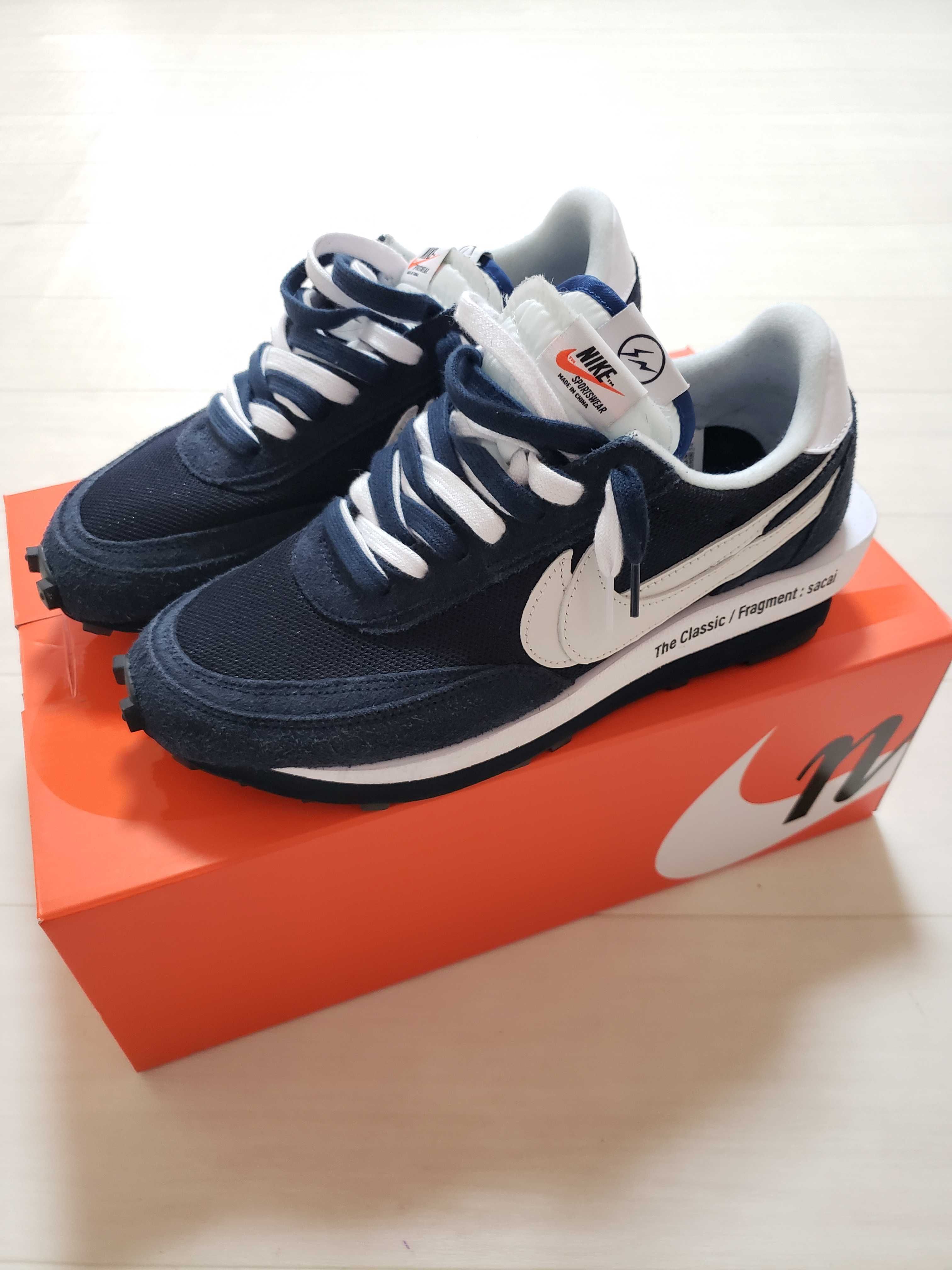 Fragment × sacai × Nike LD Waffle "Blackended Blue"