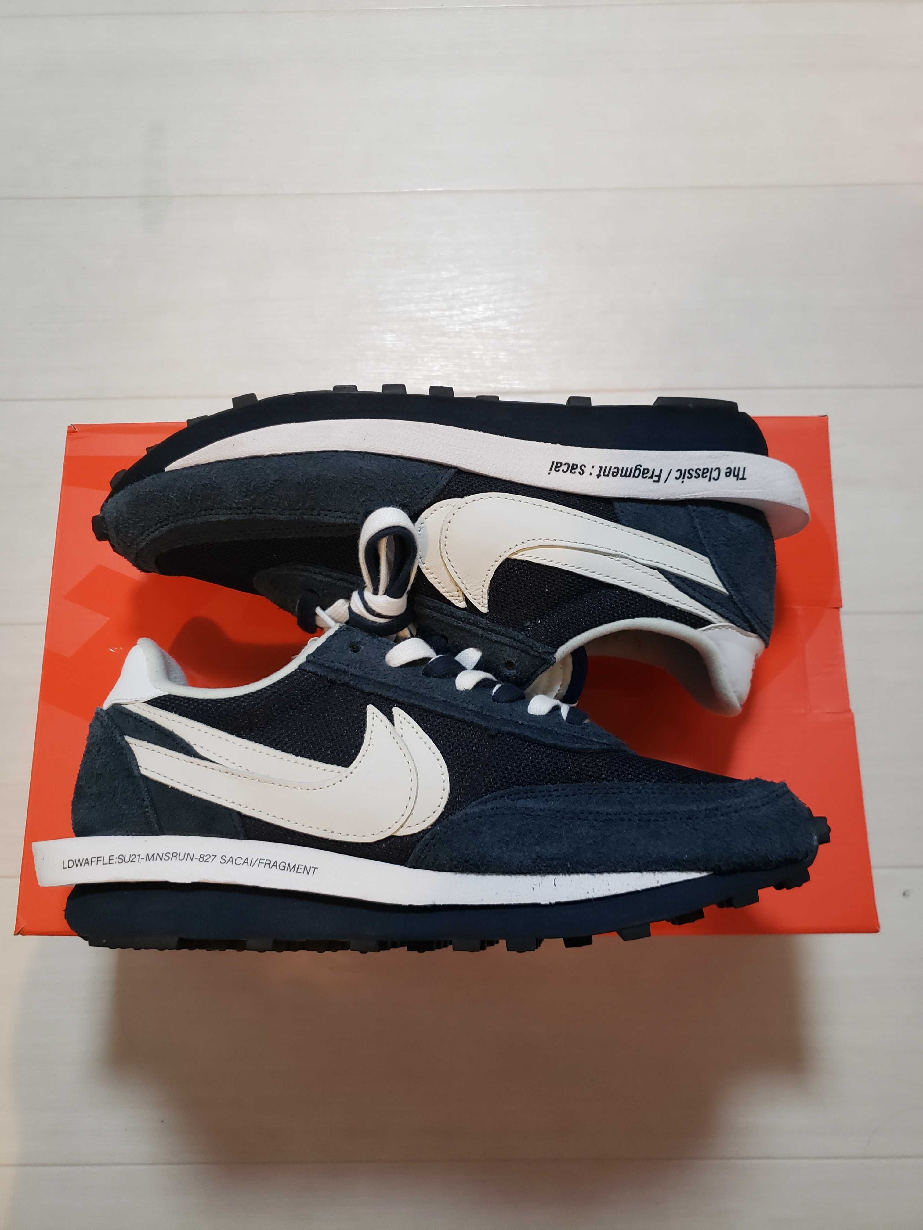 Fragment × sacai × Nike LD Waffle "Blackended Blue"