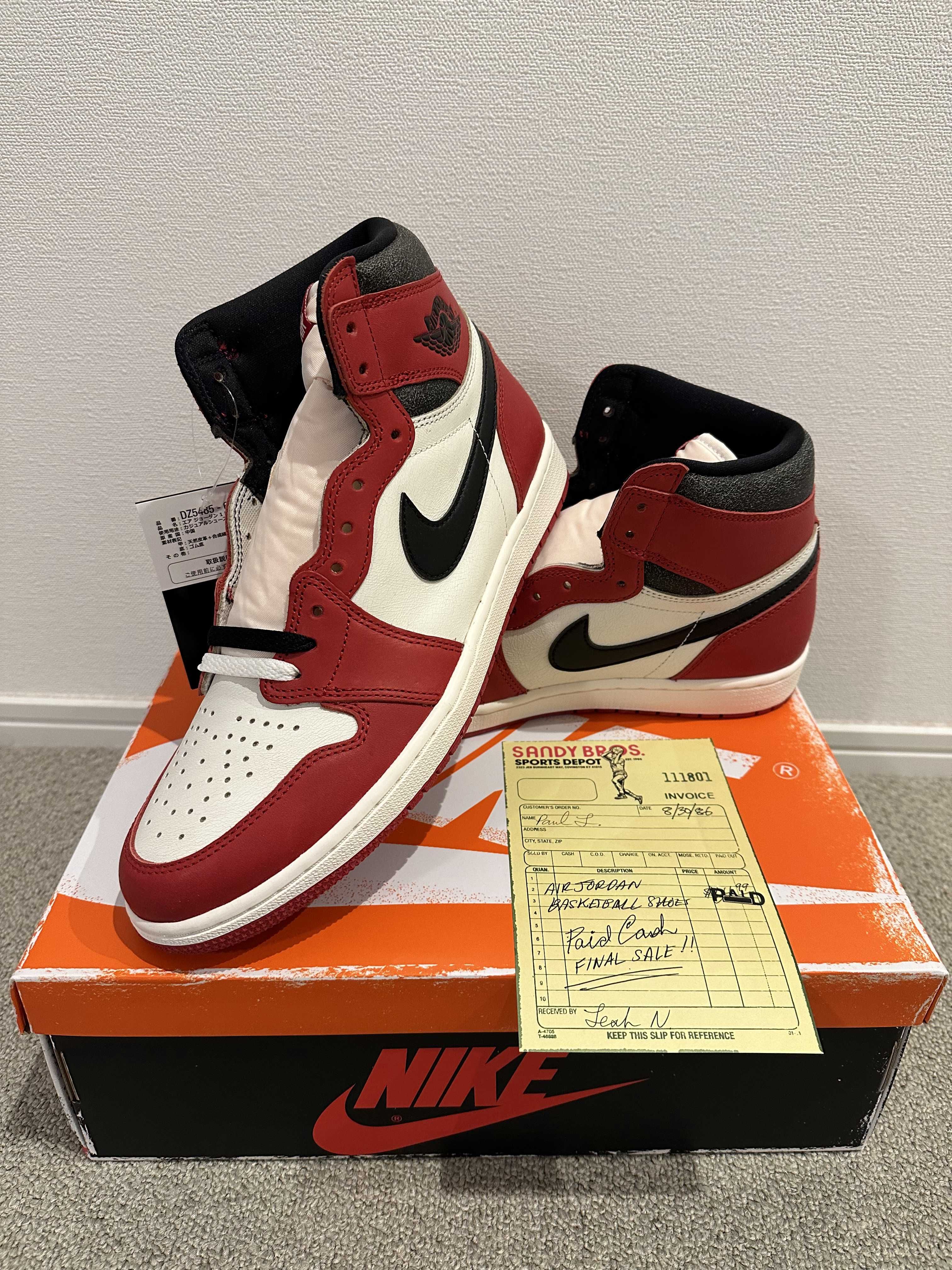 Nike Air Jordan 1 High OG "Lost & Found/Chicago"